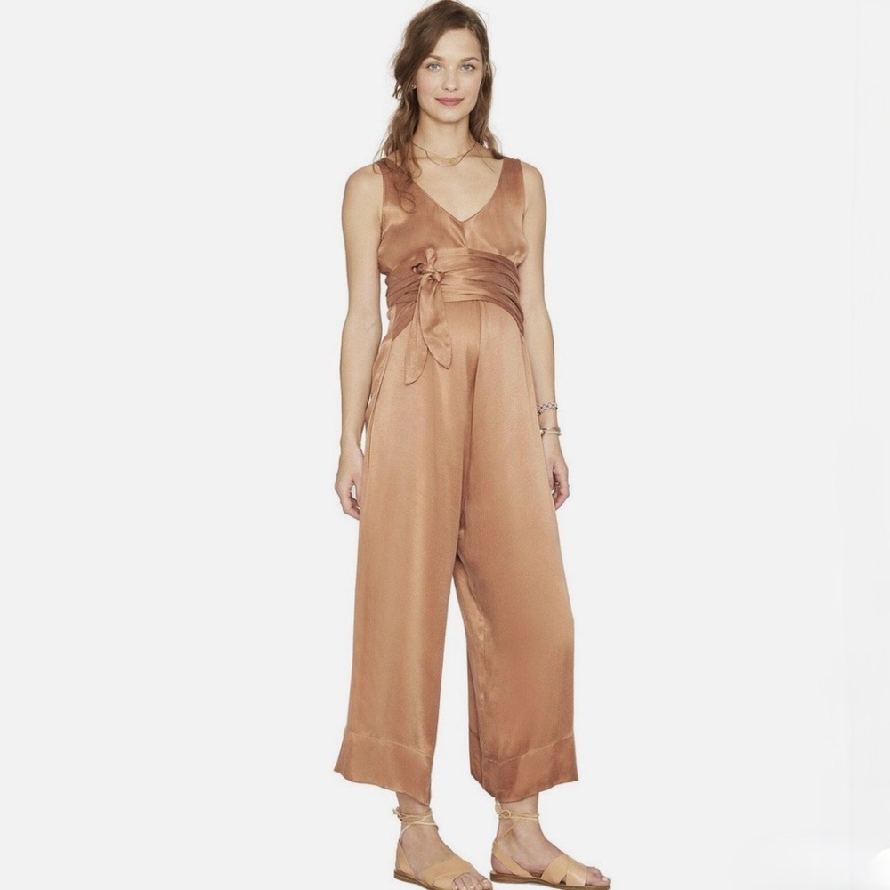 Hatch Serena Maternity Jumpsuit In Desert Color
